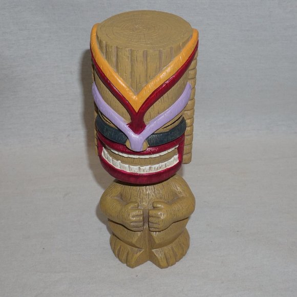 Ceramic TIKI statue bobble head Polynesian Hawaiian totem summer Tiki bar - Picture 1 of 6
